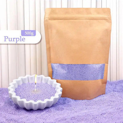 Granular Pearl Candle Wax – Clean, Colored, Reusable