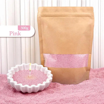 Granular Pearl Candle Wax – Clean, Colored, Reusable