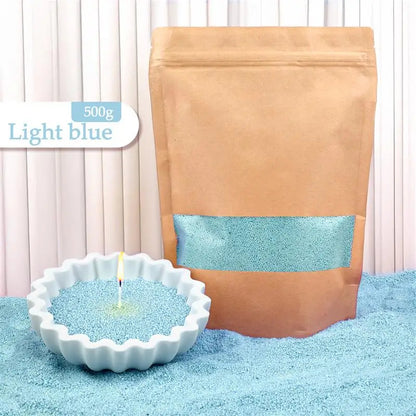 Granular Pearl Candle Wax – Clean, Colored, Reusable